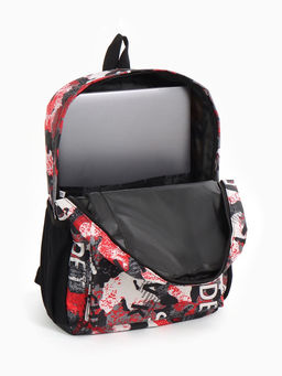 Рюкзак школьный на молнии, с карманами, с принтом, размер 30?13?42 см, голубой/серый