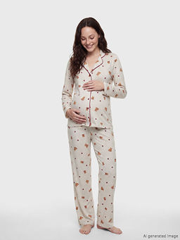 Пижамный комплект Teddy Desenli Hamile Pijama Takim для беременных