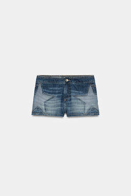SHORTS MINI DENIM TRF ESTRELLAS / Azul - Zara фото 5