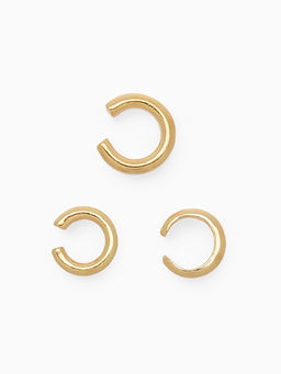 Серьги каффы Трио, набор 3 шт. цвет золото