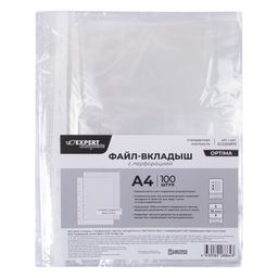Expert Complete Файл-вкладыш OPTIMA A4 100 шт. 35 мкм глянцевый прозрачный EC2200670