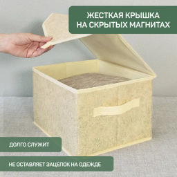 Короб стеллажный с крышкой, малый, 30*25*20 см Valiant  фото 54