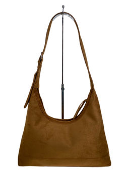 Женская сумка из искусственной замши, цвет коричнево-рыжий