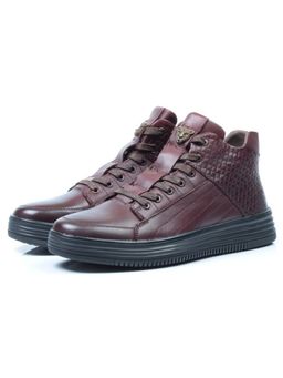 01-550A-4 Ботинки демисезонные мужские (натуральная кожа, байка)