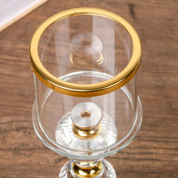 Стеклянный подсвечник на 1 свечу «Хрустальное небо», 22.2×7.8×7.8 см