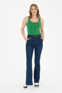 Женская зеленая базовая футболка Неожиданная скидка в корзине - U.s. polo assn фото 4