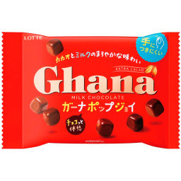 Молочный шоколад в кубиках Ghana Pop Joy Lotte, Япония, 37 г