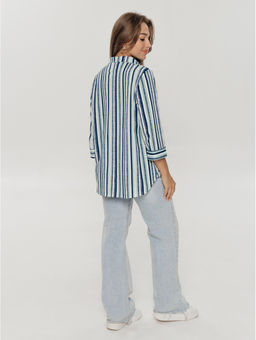 Жанетта туника женская (полоса синий) - Lovetex фото 55