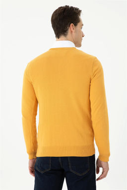 Мужской горчичный базовый свитер Неожиданная скидка в корзине - U.s. polo assn фото 5