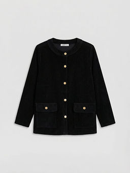 Bisiklet Yaka Kad?n Kadife H?rka