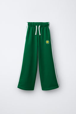 PANTAL?N FELPA WIDE LEG PENN  / Verde / Crudo - Zara фото 2