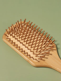 Расчёска массажная BAMBOO, широкая, бамбуковая, 8×23.5 см