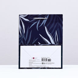 Пакет подарочный Синие и белые цветы, 18 х 22,3 х 10 см - Simaland фото 2