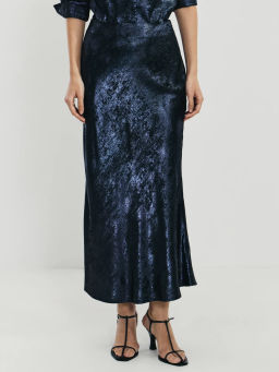 Юбка макси из блестящей ткани / Zarina