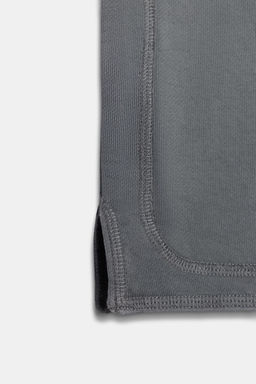 CAMISETA CORTA EFECTO LAVADO / Plomo - Zara фото 7