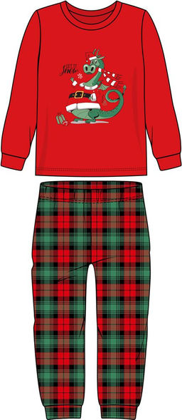 Скидка 10%! Пижама детская (джемпер, брюки) 91249 красный/зеленая клетка 895 Be Friends  фото 4