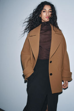 OVERSIZE WOOL BLEND COAT ZW COLLECTION LIMITED EDITION - Zara фото 8
