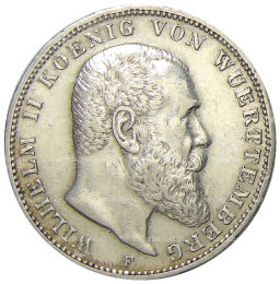 3 марки 1910 года F Германия (Вюртембург)