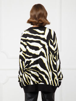 Джемпер женский ZZ-07009 black/white/yellow