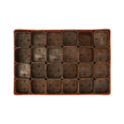 Набор для рассады: стаканы по 70 мл (24 шт.), поддон 29.5×20 см, МИКС