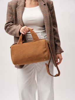 Замшевая сумка Bowling DBR 31378 светло-коричневый  фото 9