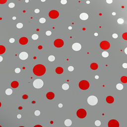 Пленка для цветов "Конфетти" красный+белый 0,7 х 8.2 м, 40мкм