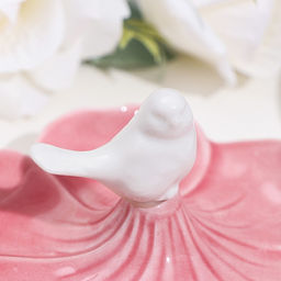 Подставка для колец Птичка на цветке, розово-белый, 12х6 см - Simaland фото 5