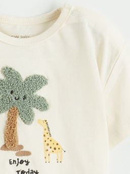 Erkek Bebek Nak??l? K?sa Kollu Ti??rt ve Tayt