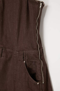 Kahverengi Ask_l_ Az Esnek Baggy Fit Denim Tulum TWOSS26TU00001 - Trendyolmilla фото 7