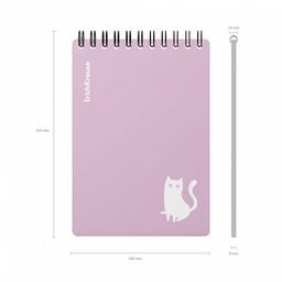 Цена за 5 шт. Блокнот с пластиковой обложкой на спирали ErichKrause Brave cats, фиолетовый, A6, 80 листов, клетка  фото 5