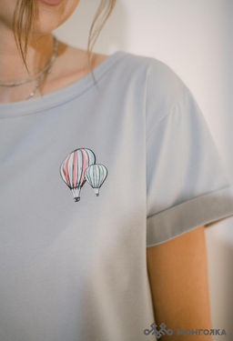 Футболка с подворотом и принтом (арт. 101039-3), ООО МОНГОЛКА