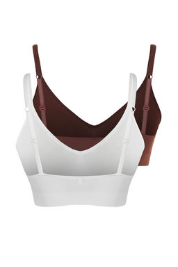 TRENDYOLMILLA Siyah-Ten 2li Paket Seamless/Dikissiz Balensiz Kaps?z Bustiyer Orme Sutyen THMSS25SU00014  фото 10