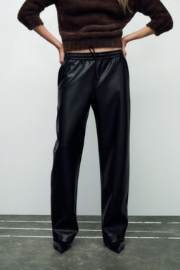FAUX LEATHER TROUSERS - Zara фото 2