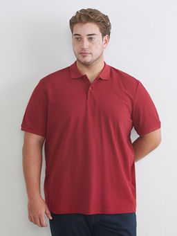 B?y?k Beden Polo Yaka Pike Erkek Ti??rt