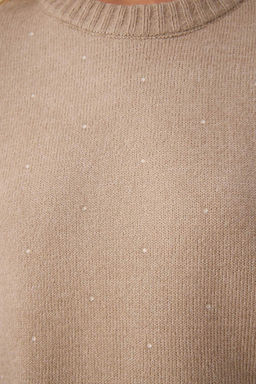 Vizon Yumusak Dokulu Tas Islemeli Triko Kazak TWOAW26KZ00009 - Trendyolmilla фото 3