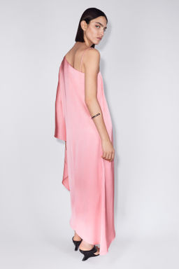 Vestido caft?n satinado de un hombro - H&m фото 6