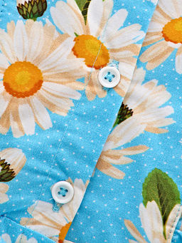 Платье сарафан для девочки UD 7694 голубой/ромашки - Mini maxi фото 5