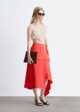 Falda cruzada con paneles superpuestos - H&m фото 4