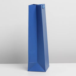 Пакет под бутылку Синий, 13 x 36 x 10 см - Дарите счастье фото 2