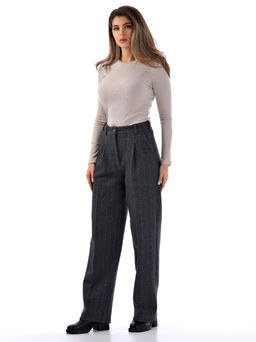 Теплые брюки из драпа c высокой посадкой - А+б коллекция фото 27