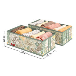 Набор органайзеров для белья, 2 шт., без крышки, 32*16*10 см, BOHO, шт