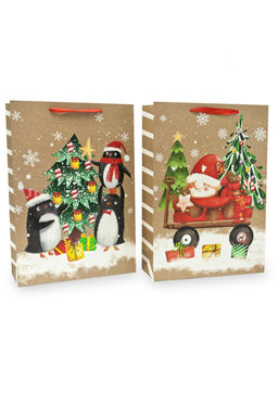 Пакет Новогодний 31*44*12 см (12 шт) SF-7829, микс №41 - Больше подарков фото 3