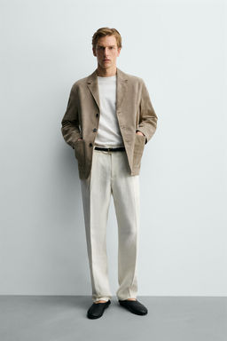 BLAZER REGULAR FIT PIEL ANTE / Arena