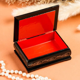 Шкатулка для украшений «Мишки», 7.5×10 см, лаковая миниатюра