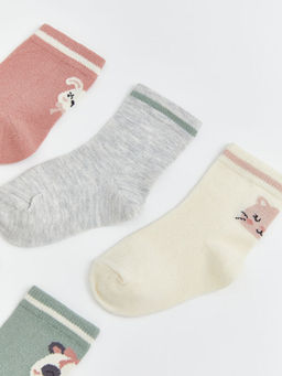 Desenli K?z Bebek Soket ?orap 5li