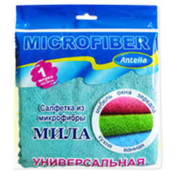 Салфетка из микрофибры универсальная 30*30см МИЛА ЗИГЗАГ Антелла, арт. 70721