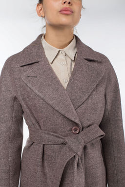 01-09897 Пальто женское демисезонное (пояс)