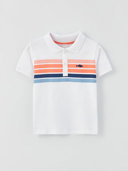 Polo Yaka K?sa Kollu ?izgili Erkek Bebek Ti??rt