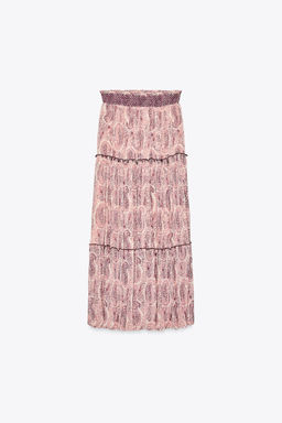 PRINTED MIDI SKIRT - Zara фото 6