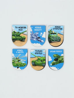 Цена за 2 шт. Магнитные закладки для книг, 6 шт. Юному защитнику - Artfox фото 3